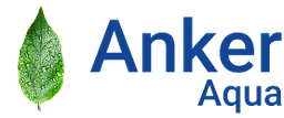 Anker logo. 'Anker Aqua with a leaf'